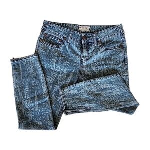 Free People Feather Print‎ Skinny Jeans Women's 28